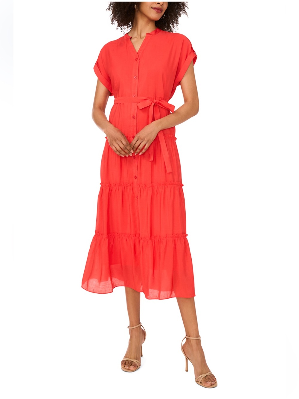 Vince Camuto Tiered Midi Dress